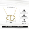 Wholesale Jewelry Silver Double Love Zircon Inlaid Geometric Necklace Electroplated For Women
