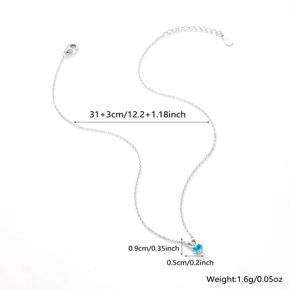 Wholesale Jewelry 925 Silver Earrings Necklace Set Cute Animal Style With Inlaid Zircon Heart Pendant