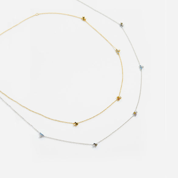 Wholesale Jewelry Silver Electroplated Hanging Long Chain Necklace With Cross Pattern