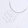 Wholesale Jewelry Silver Flat Round Broken Loose Beads Electroplating Diy Handmade Spacer Bead Bracelet Accessories Baroque Style