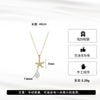 Wholesale Jewelry Silver Freshwater Pearl Starfish Pendant Necklace Minimalist Geometric Style Electroplating