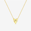 Wholesale Jewelry Silver Geometric Cross Pendant Necklace Electroplated With Platinum And 18K Gold