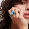 Wholesale Jewelry Silver Geometric Electroplated Necklace And Ring For Women