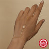 Wholesale Jewelry Silver 925 Geometric Heartset Diamond Clawset Tassel Chain Bracelet Ring