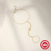 Wholesale Jewelry Silver 925 Geometric Heartset Diamond Clawset Tassel Chain Bracelet Ring
