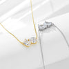 Wholesale Jewelry Silver 925 Geometric Pearshaped Square Zircon Pendant Necklace Set With Diamonds For Women