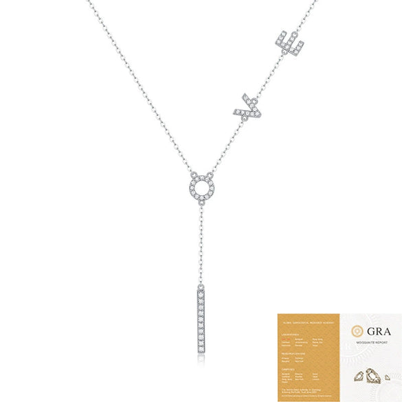 Wholesale Jewelry 925 Silver Geometric Pendant With Cross Chain Electroplated Simple Style For Women