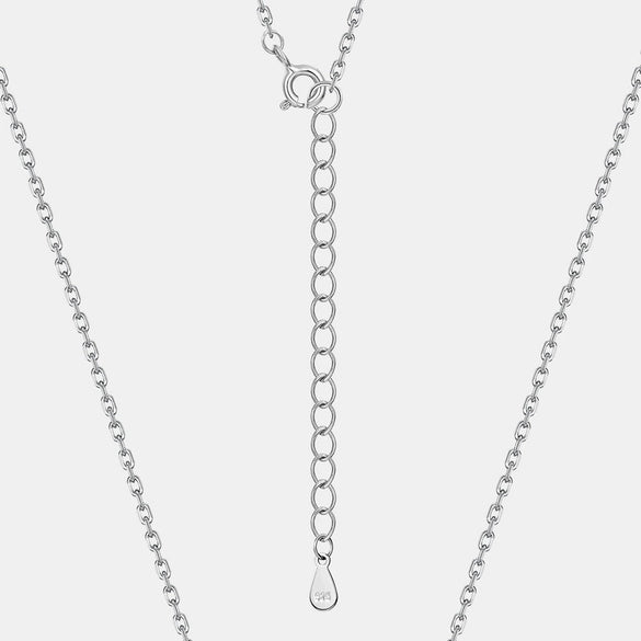 Wholesale Jewelry 925 Silver Geometric Rainbow Zircon Love Necklace With Diamond Design And Cross Chain