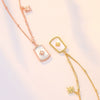 Wholesale Jewelry 925 Silver Geometric Star Square Shield Bead Necklace With Electroplating For Women Retro Cold Style