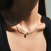Wholesale Jewelry Silver 925 Geometric Style Single Diamond Casual Clavicle Necklace For Women
