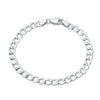 Wholesale Jewelry Silver 925 Geometric Thin Floral Side Chain Necklace