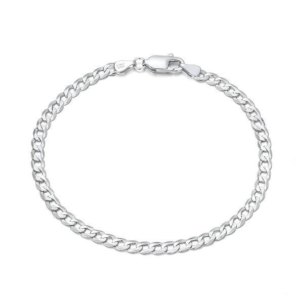 Wholesale Jewelry Silver 925 Geometric Thin Floral Side Chain Necklace