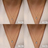 Wholesale Jewelry 925 Silver Geometric Zircon Pendant Necklace With Electroplating And Sugar Cube Shape