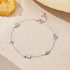 Wholesale Jewelry Silver 925 Heart Puppy Geometric Style Bracelet Set With Diamonds Platinum 18K Gold Electroplated For Women