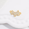 Wholesale Jewelry Silver Inlaid Zirconia Heart Shaped Connector Accessories