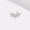 Wholesale Jewelry Silver Inlaid Zirconia Heart Shaped Connector Accessories