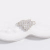 Wholesale Jewelry Silver Inlaid Zirconia Heart Shaped Connector Accessories