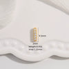 Wholesale Jewelry Silver 925 Inlaid Zirconia Oval Spacer Bead Accessories Simple Style
