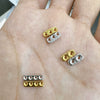 Wholesale Jewelry Silver 925 Inlaid Zirconia Oval Spacer Bead Accessories Simple Style