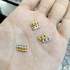 Wholesale Jewelry Silver 925 Inlaid Zirconia Oval Spacer Bead Accessories Simple Style