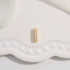 Wholesale Jewelry Silver 925 Inlaid Zirconia Oval Spacer Bead Accessories Simple Style