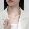Wholesale Jewelry Silver 925 Love Clavicle Chain With Geometric Pattern For Women