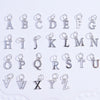 Wholesale Jewelry Silver Minimalist Letter Pendant Electroplated Accessories For Bracelet Necklace Earrings