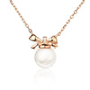 Wholesale Jewelry 925 Silver Natural Freshwater Pearl Geometric Ochain Necklace