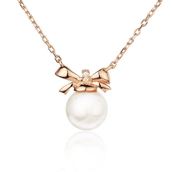 Wholesale Jewelry 925 Silver Natural Freshwater Pearl Geometric Ochain Necklace