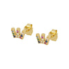 Wholesale Jewelry Silver Needle Copper Crown Style Electroplated Earrings For Couple