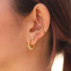 Wholesale Jewelry Silver Needle Copper Geometric Twisted Circle Hoop Earrings For Women Electroplated
