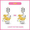 Wholesale Jewelry 925 Silver Plated Copper Magic Luminous Twelve Constellation Pendant