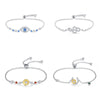 Wholesale Jewelry Silver Plated Electroplated Magic Eye Sunflower Horseshoe Bracelet For Women