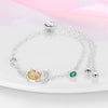 Wholesale Jewelry Silver Plated Electroplated Magic Eye Sunflower Horseshoe Bracelet For Women