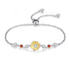 Wholesale Jewelry Silver Plated Electroplated Magic Eye Sunflower Horseshoe Bracelet For Women