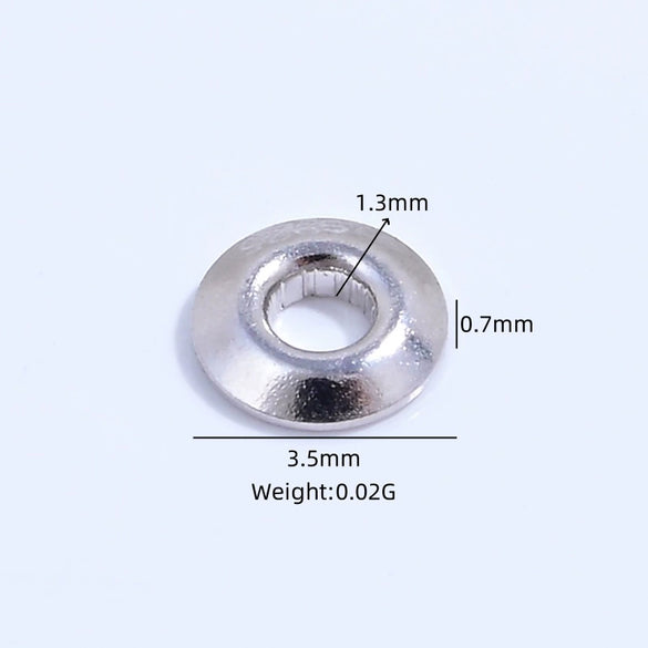 Wholesale Jewelry Silver Round Pearl Spacer Electroplated Necklace Accessories