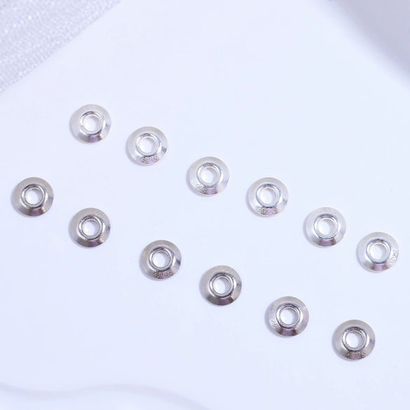 Wholesale Jewelry Silver Round Pearl Spacer Electroplated Necklace Accessories