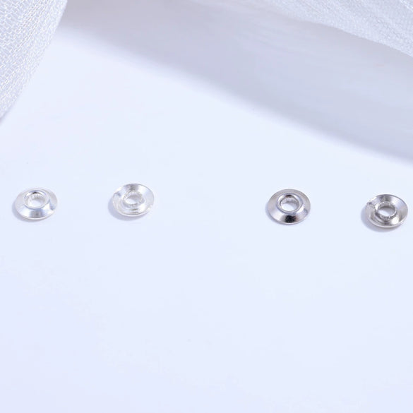 Wholesale Jewelry Silver Round Pearl Spacer Electroplated Necklace Accessories