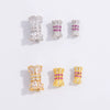 Wholesale Jewelry 925 Silver Set With Zircon Small Waist Pattern Barrel Beads Spacer Beads Pearl Buckle