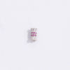 Wholesale Jewelry 925 Silver Set With Zircon Small Waist Pattern Barrel Beads Spacer Beads Pearl Buckle