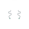 Wholesale Jewelry Silver 925 Snake Microinlay Female Punk Style Earrings