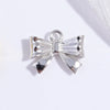 Wholesale Jewelry Silver 925 Sterling Bow Pendant Handwoven Rope Bracelet Necklace With Geometric Pattern And Electroplating
