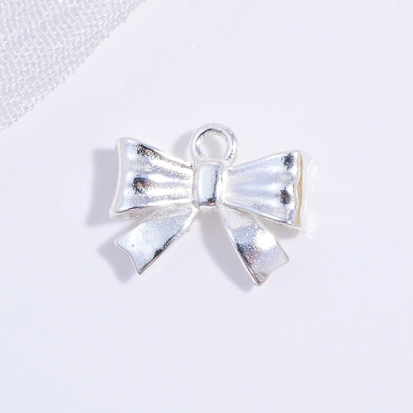 Wholesale Jewelry Silver 925 Sterling Bow Pendant Handwoven Rope Bracelet Necklace With Geometric Pattern And Electroplating