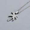Wholesale Jewelry Silver 925 Sterling Crystal Geometric Small Coconut Pendant Clavicle Chain Electroplated For Women