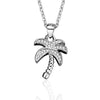 Wholesale Jewelry Silver 925 Sterling Crystal Geometric Small Coconut Pendant Clavicle Chain Electroplated For Women
