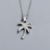 Wholesale Jewelry Silver 925 Sterling Crystal Geometric Small Coconut Pendant Clavicle Chain Electroplated For Women