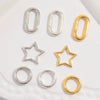 Wholesale Jewelry Silver 225 Sterling Fivepointed Star Oval Electroplated Necklace And Bracelet Buckle