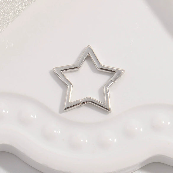 Wholesale Jewelry Silver 225 Sterling Fivepointed Star Oval Electroplated Necklace And Bracelet Buckle