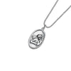 Wholesale Jewelry Silver 925 Sterling Geometric Ball Chain Hip Hop Guardian Angel Pendant Necklace