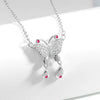 Wholesale Jewelry Silver 925 Sterling Geometric Butterfly Pendant Necklace With Electroplating Treatment